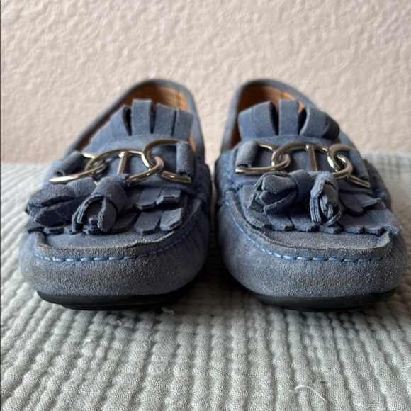 Venezia Women's Tassel Loafers in Soft Blue - Picture 5 of 7